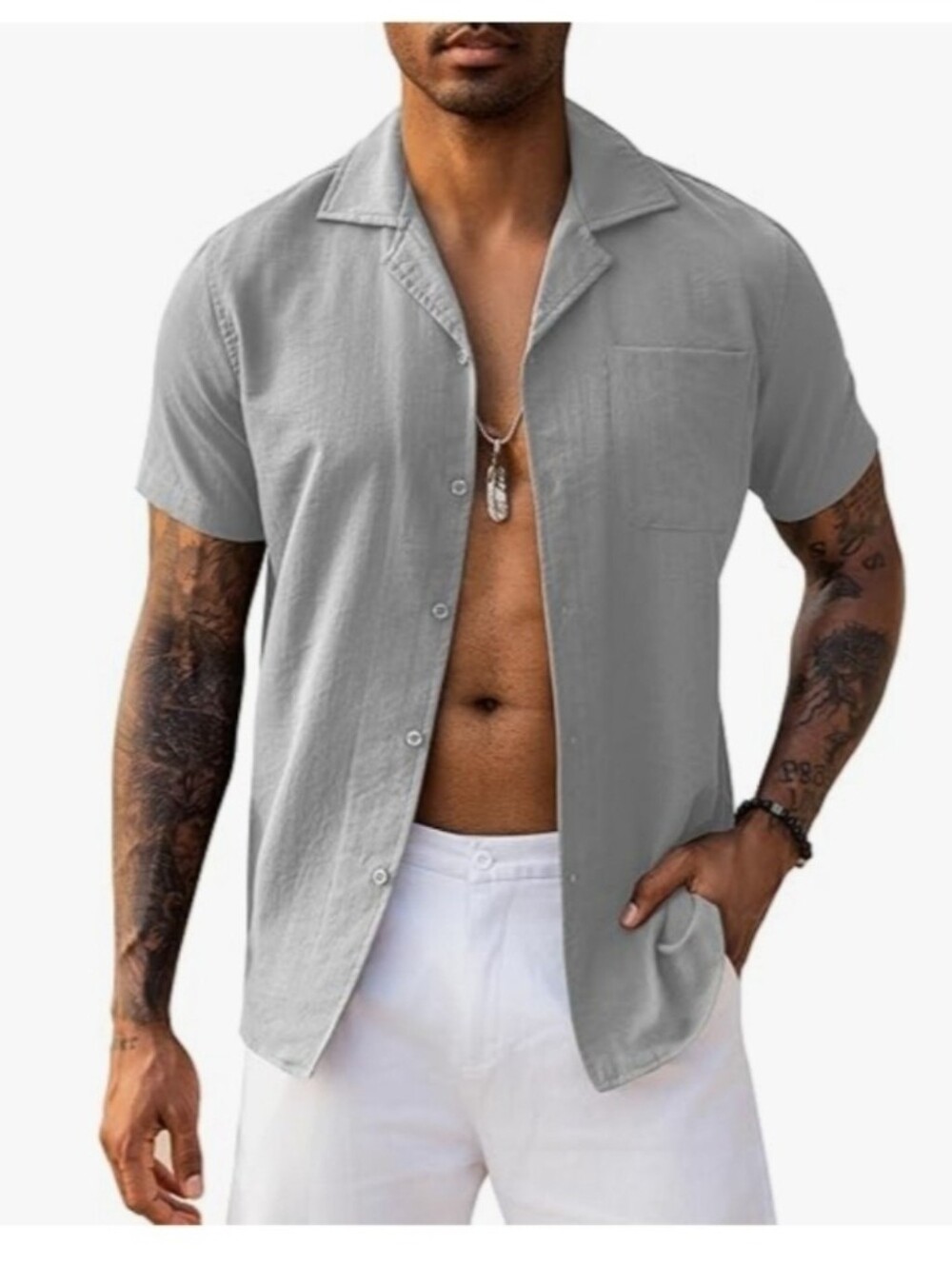 Men's Short Sleeve Button Down Shirt Size Small